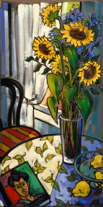D-_Tournesols_ 44_x22_#F3A9 Artiste peintre fleurs
