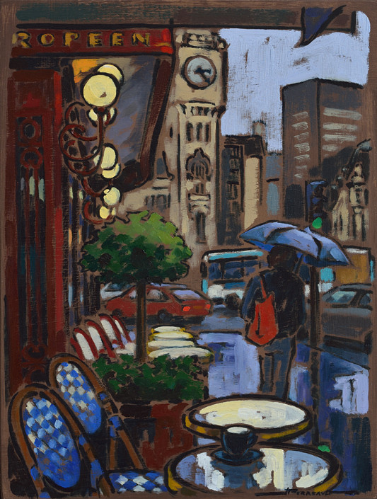 Pluie à Paris par Jeannette Perreault